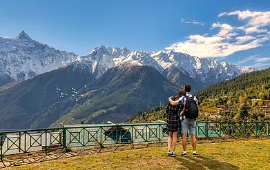 Shutterstock : The majestic Kailash Himalaya range from Kalpa in Himachal Pradesh